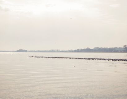 Glattes Wasser auf dem Bodden