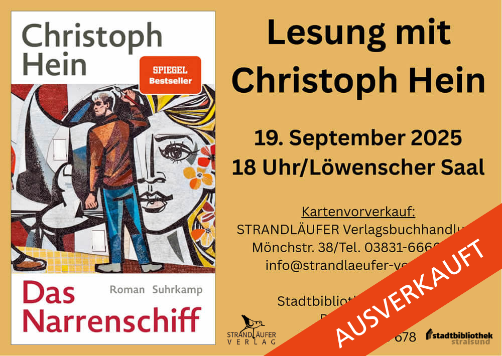 Christoph Hein liest aus „Das Narrenschiff“ – AUSVERKAUFT