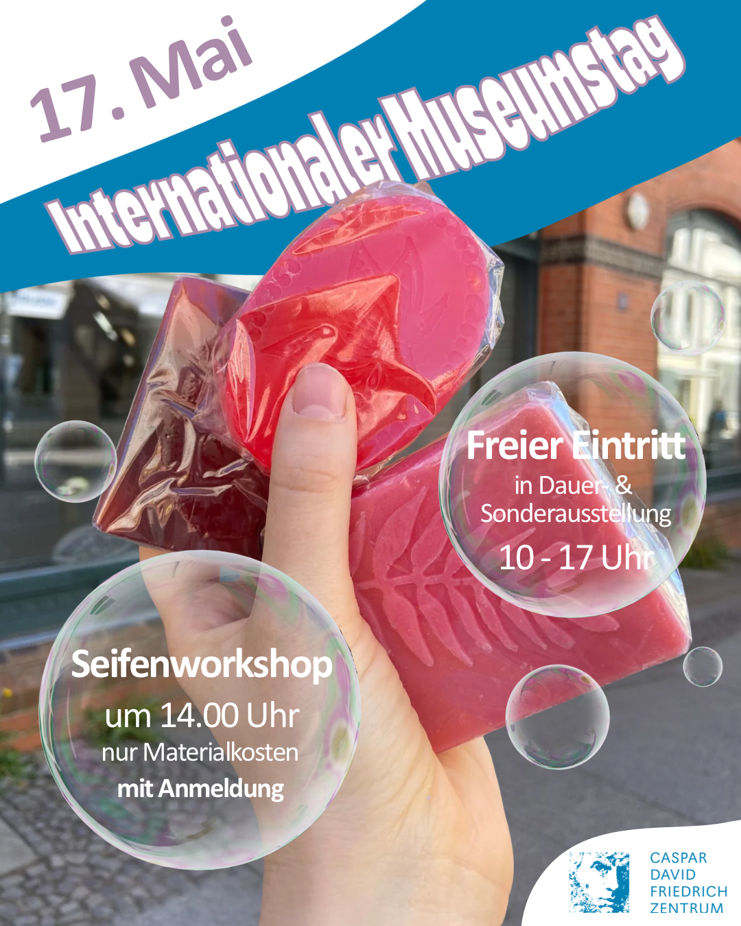 Internationaler Museumstag: Ganztägig freier Eintritt ins CDF-Zentrum & Seifenworkshop um 14 Uhr