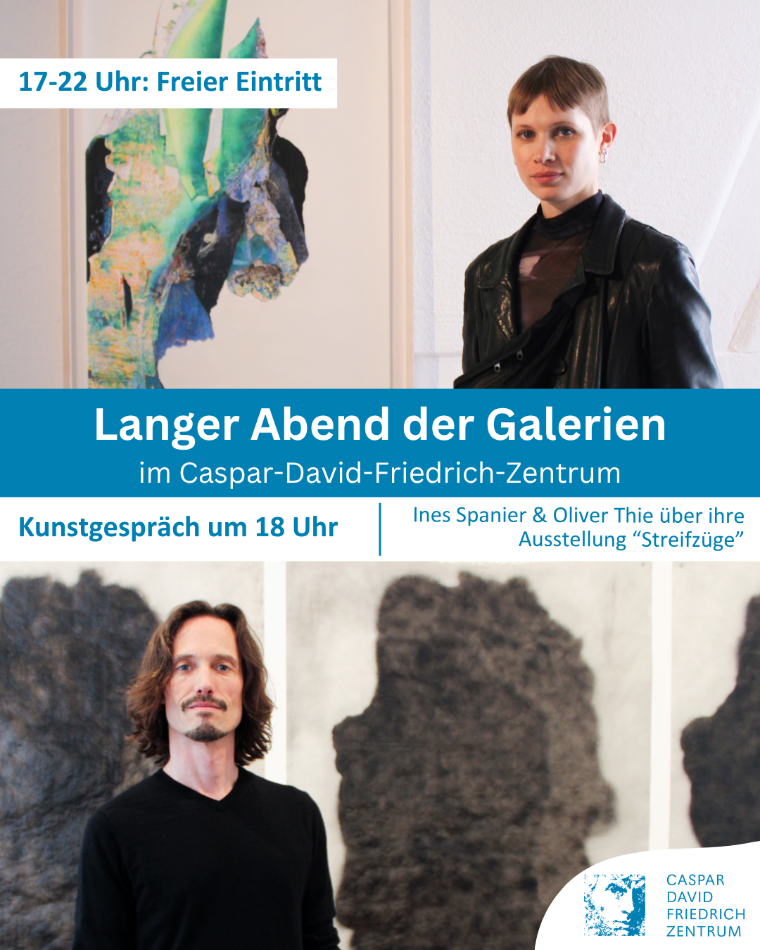 Langer Abend der Galerien: Kunstgespräch mit Ines Spanier & Oliver Thie über ihre aktuelle Ausstellung