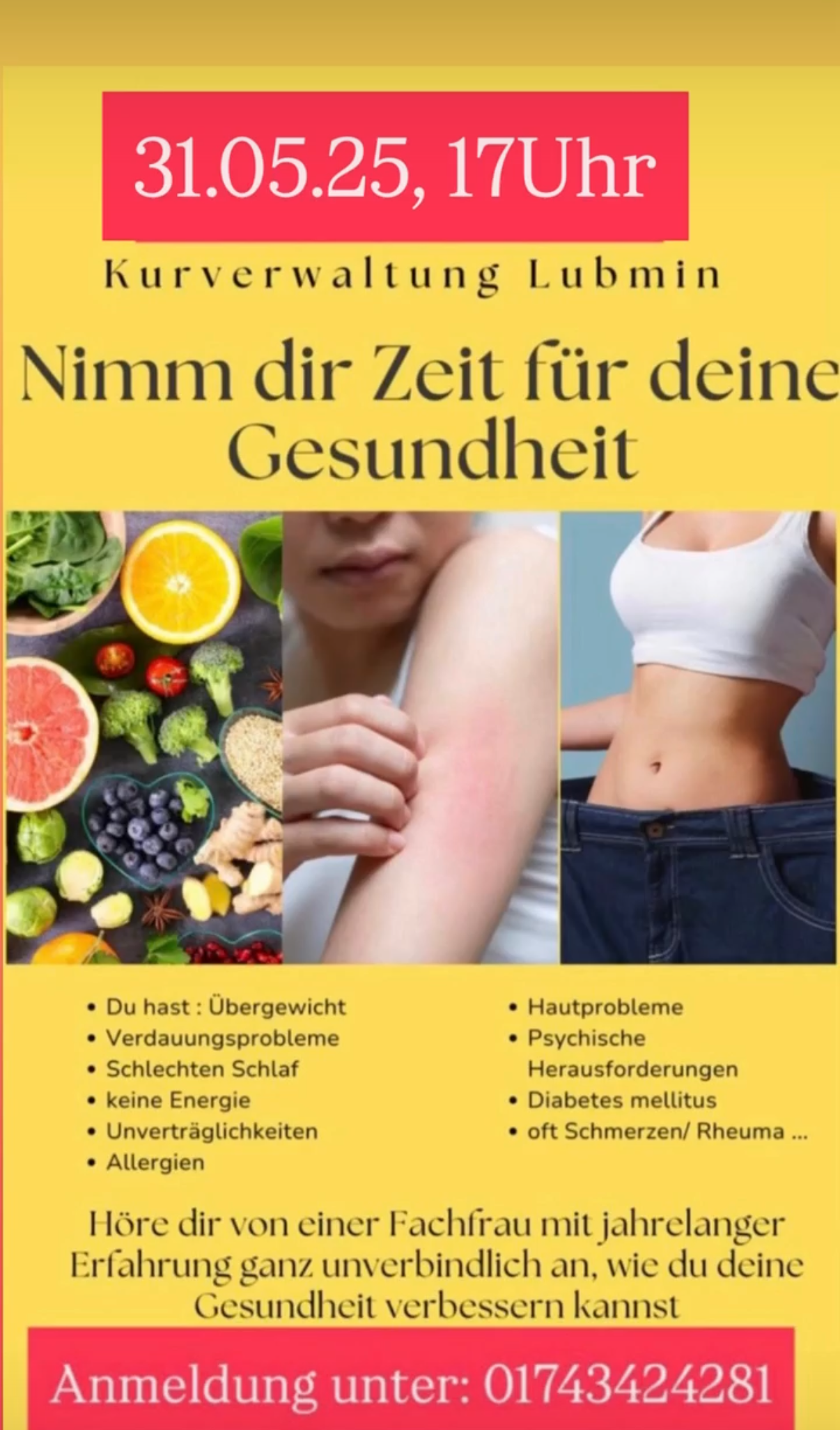 Zeit für Ihre Gesundheit: Einladung zum Experten-Vortrag in Lubmin