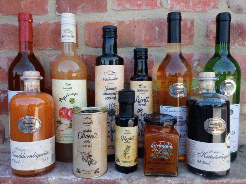 Eine Vielfalt an regionalen Produkten "Made in Usedom"