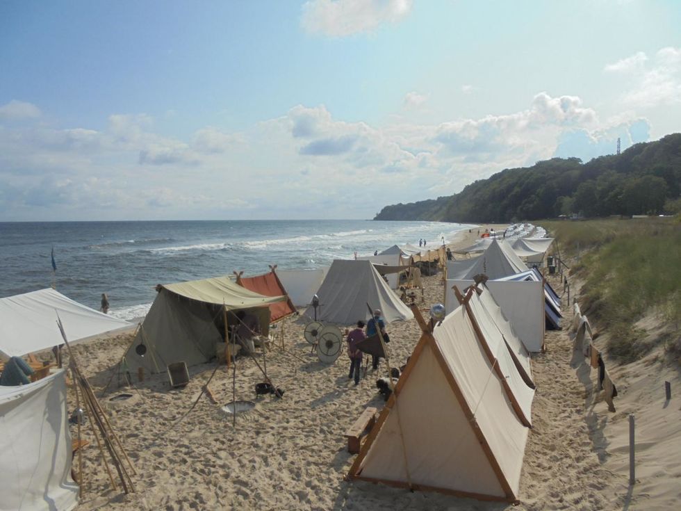 Wikingerlager am Strand